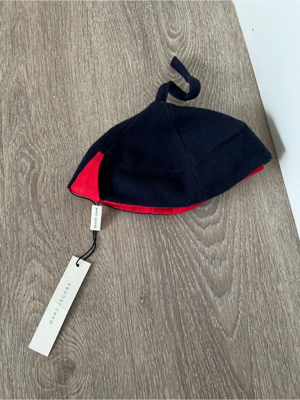 Marc Jacobs Kids Navy and Red Reversible Beanie